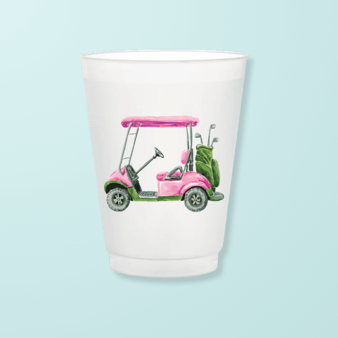 Golf Cart Frosted Cups - themonogram manor