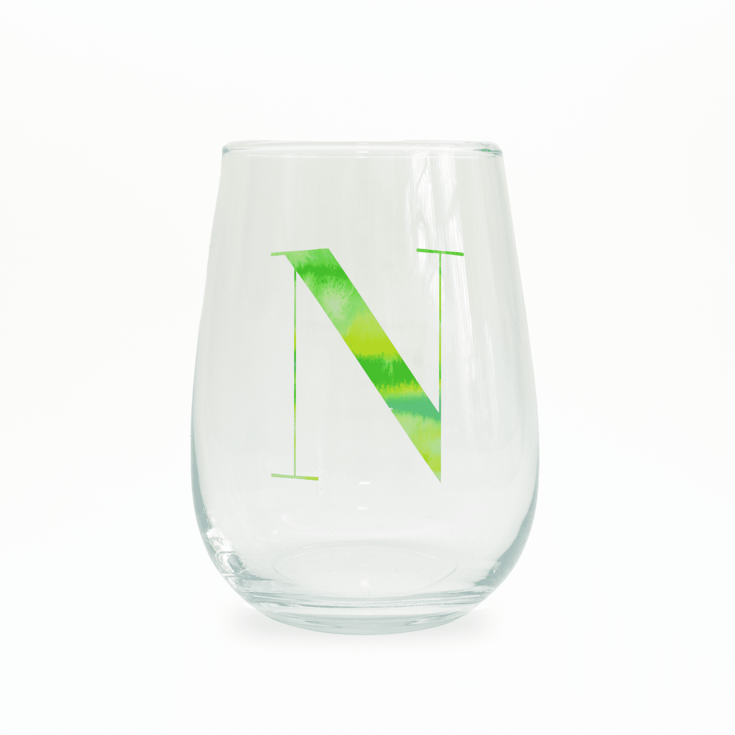 N Monogram Stemless Wine Glass - themonogram manor