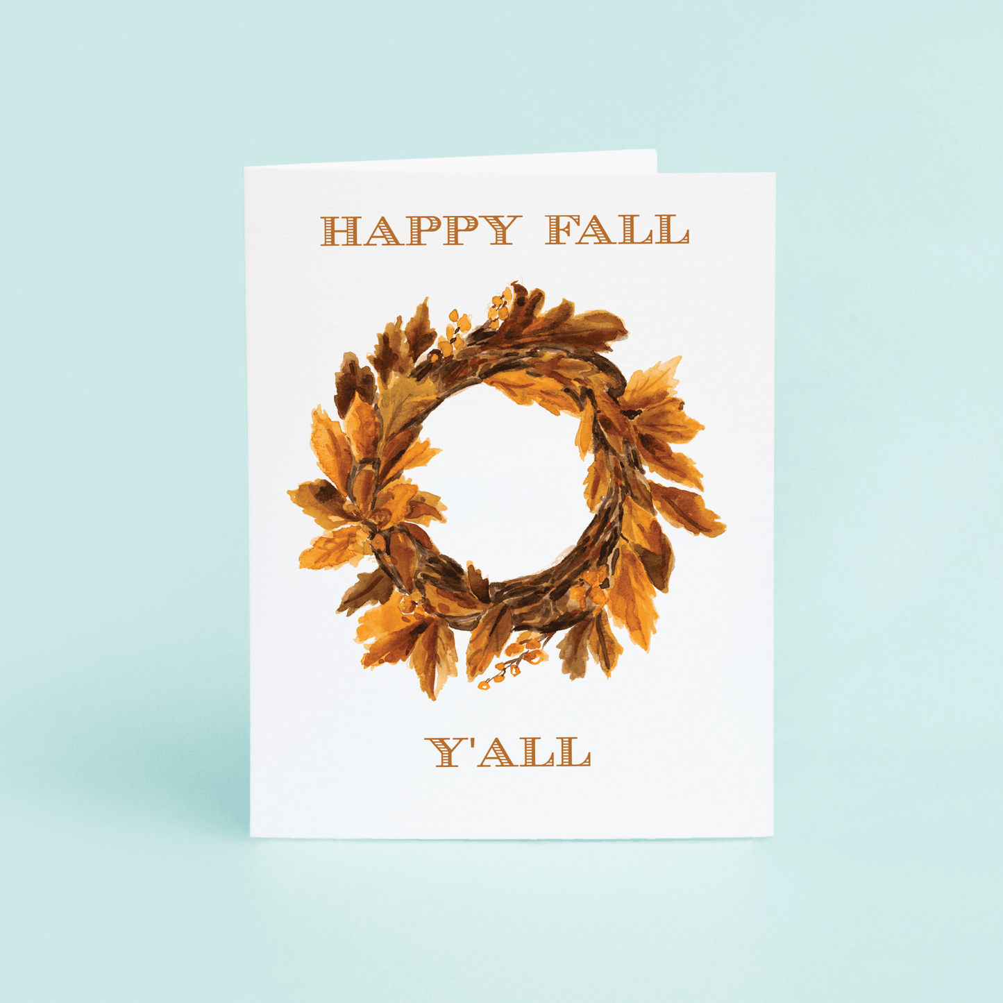 Fall Wreath "Happy Fall Y'all" - themonogram manor