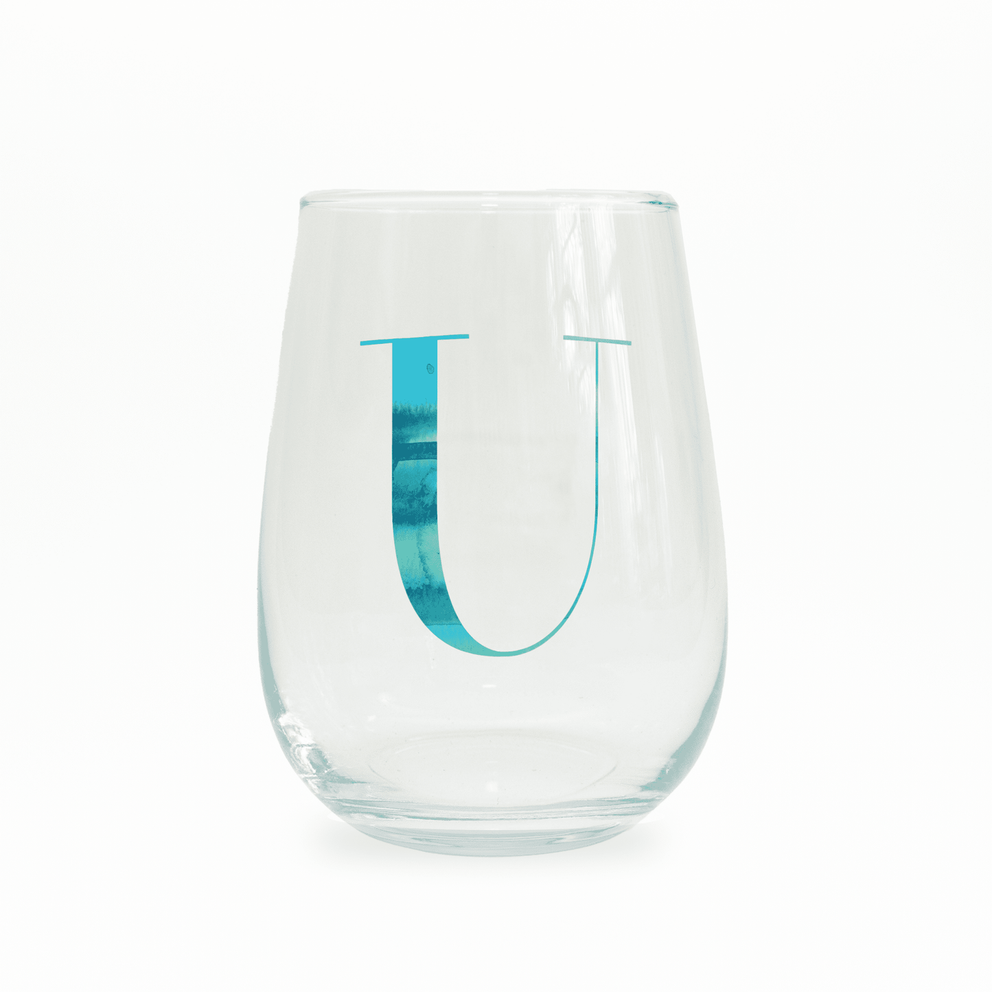 U Monogram Stemless Wine Glass - themonogram manor