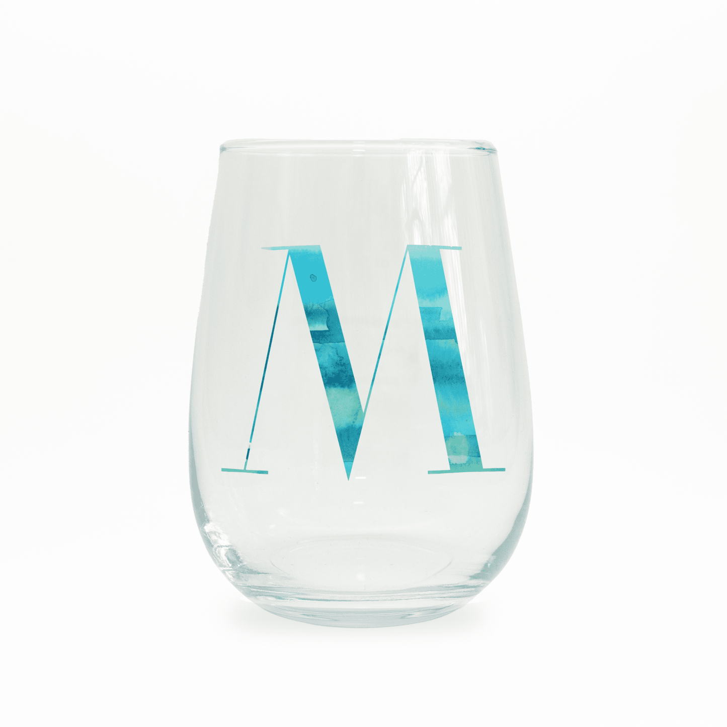 M Monogram Stemless Wine Glass - themonogram manor