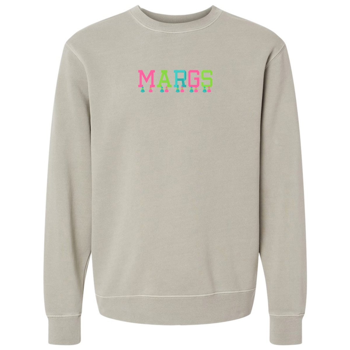 Embroidered Tasseled 'Margs' Cozy Crew - themonogram manor