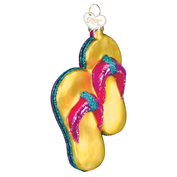 Yellow Flip - flops Ornament - themonogram manor