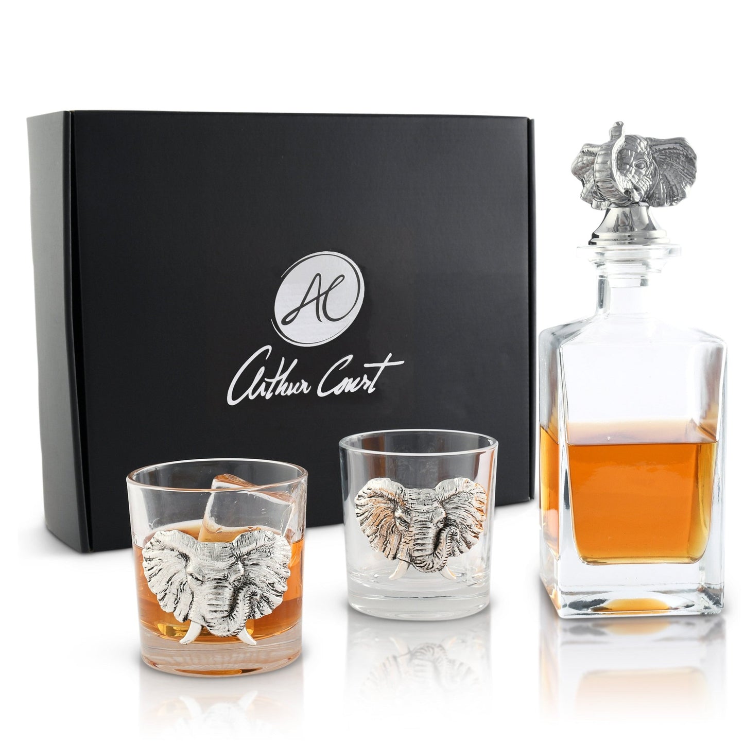 Elephant Decanter Set with Glasses - themonogram manor