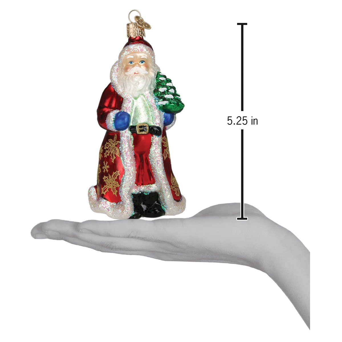 Glistening Golden Santa - themonogram manor
