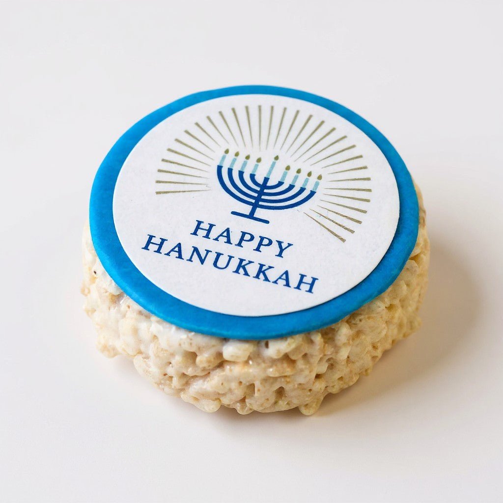 Hanukkah Message Rice Crispie Treats - themonogram manor