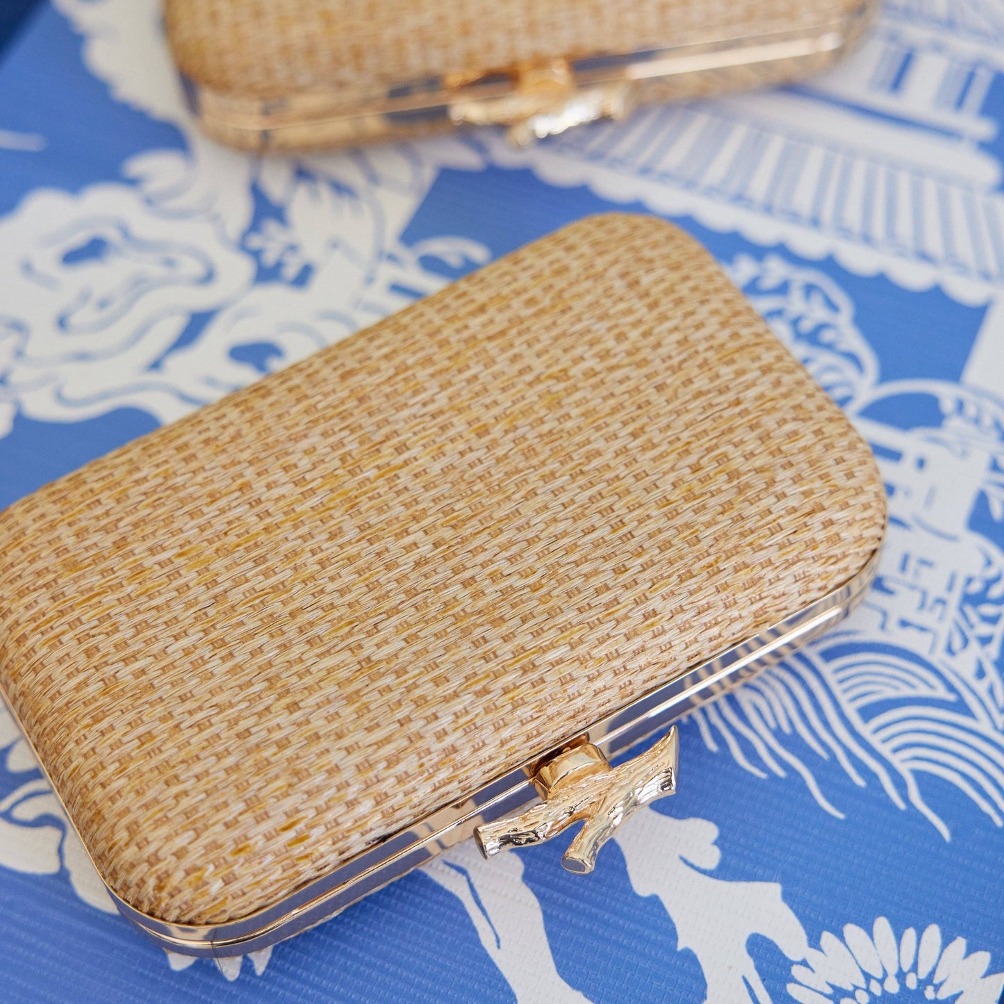 CORAL WOVEN CLUTCH - themonogram manor