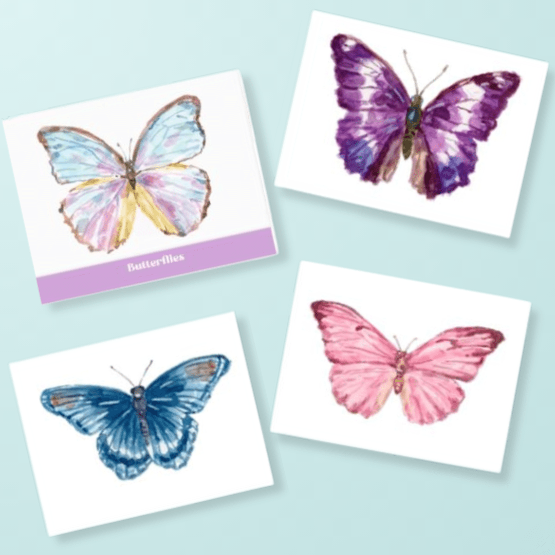 Butterflies Assorted Stationery Set - themonogram manor