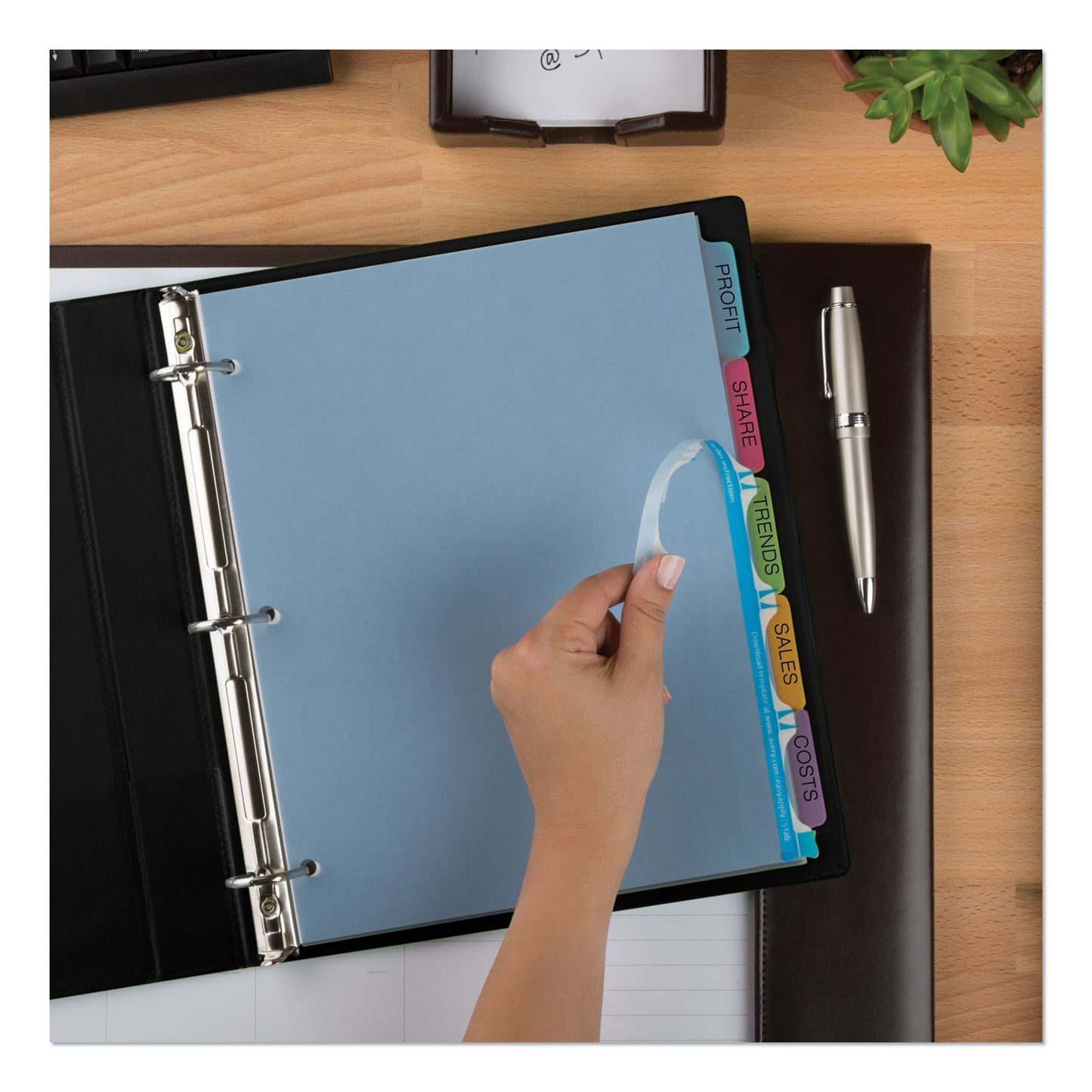 Avery Print and Apply Index Maker Clear Label Plastic Dividers with Printable Label Strip, 5 - Tab, 11 x 8.5, Assorted Tabs, 5 Sets - themonogram manor