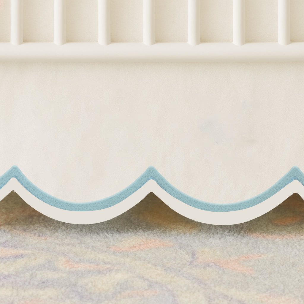 Scallop Embroidery Cotton Crib Skirt - themonogram manor