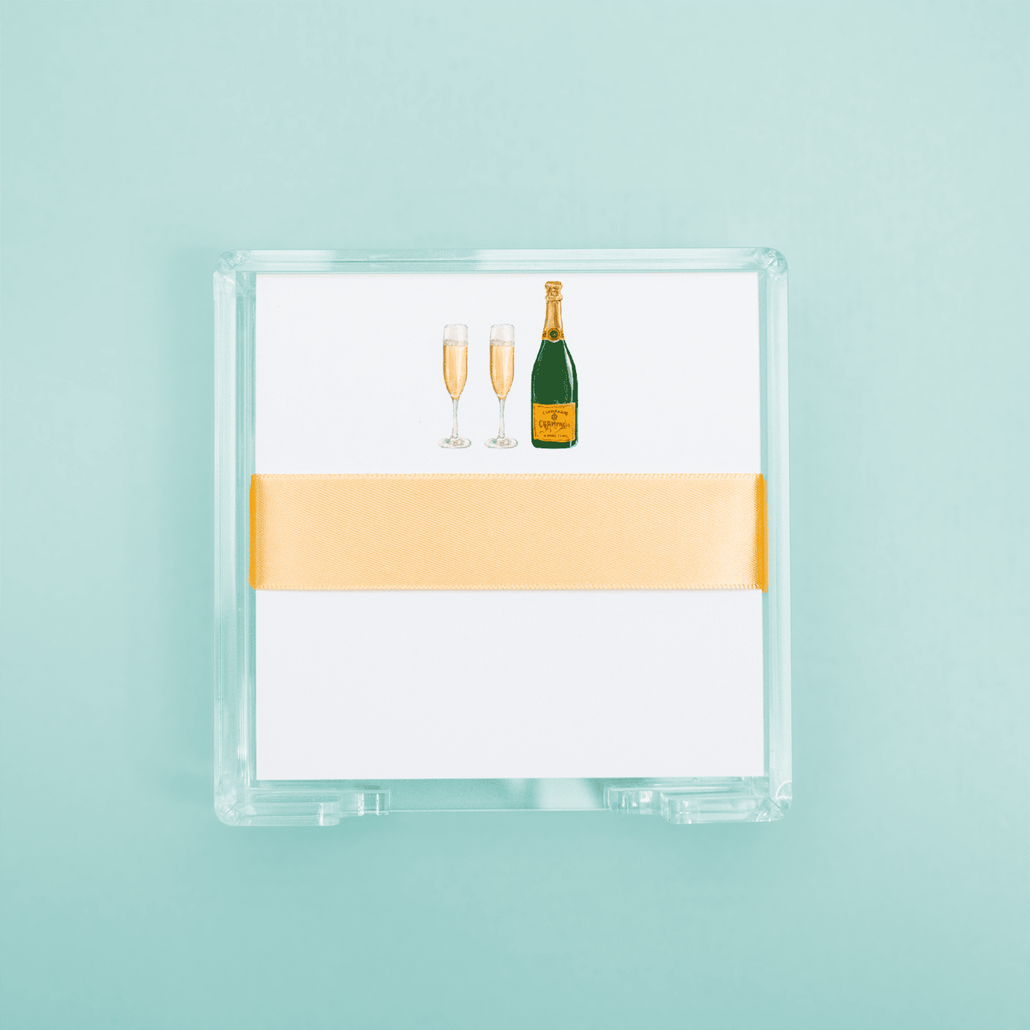 Champagne Bottle and glasses Desk Set - themonogram manor