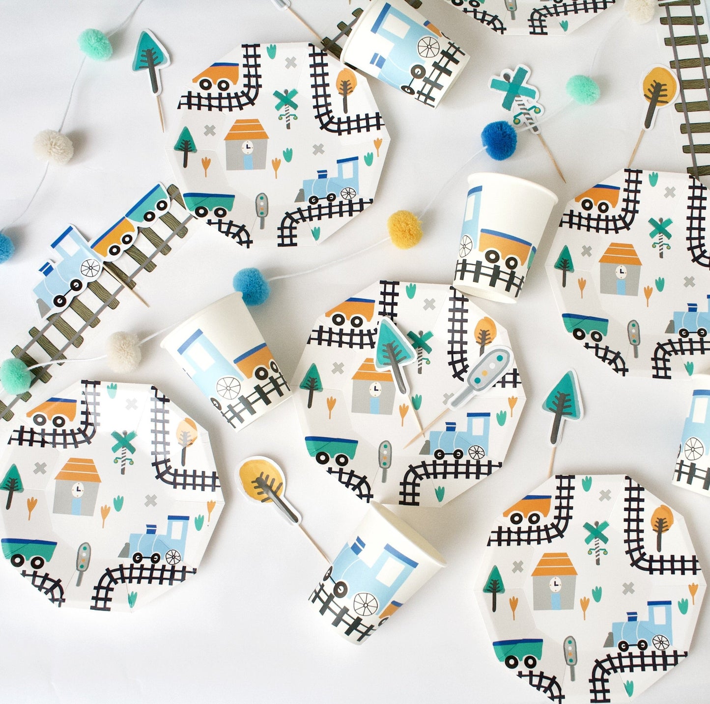 Steam Train Small Plates (Set of 8)