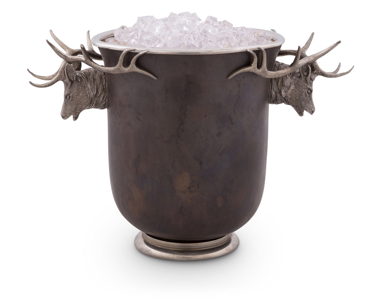 Elk Head Handle Bronze Ice Bucket