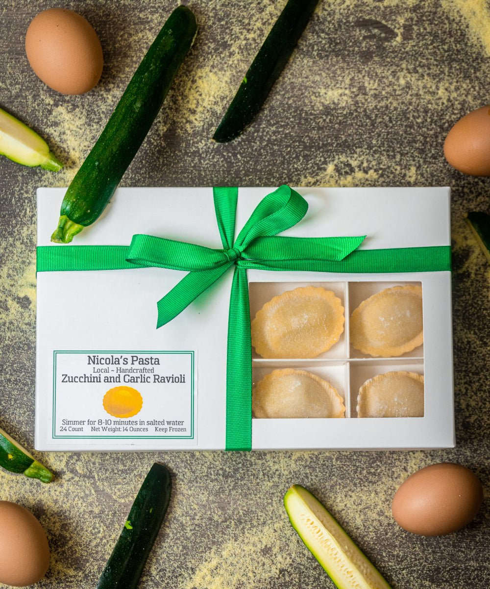 Zucchini and Garlic Scape Ravioli