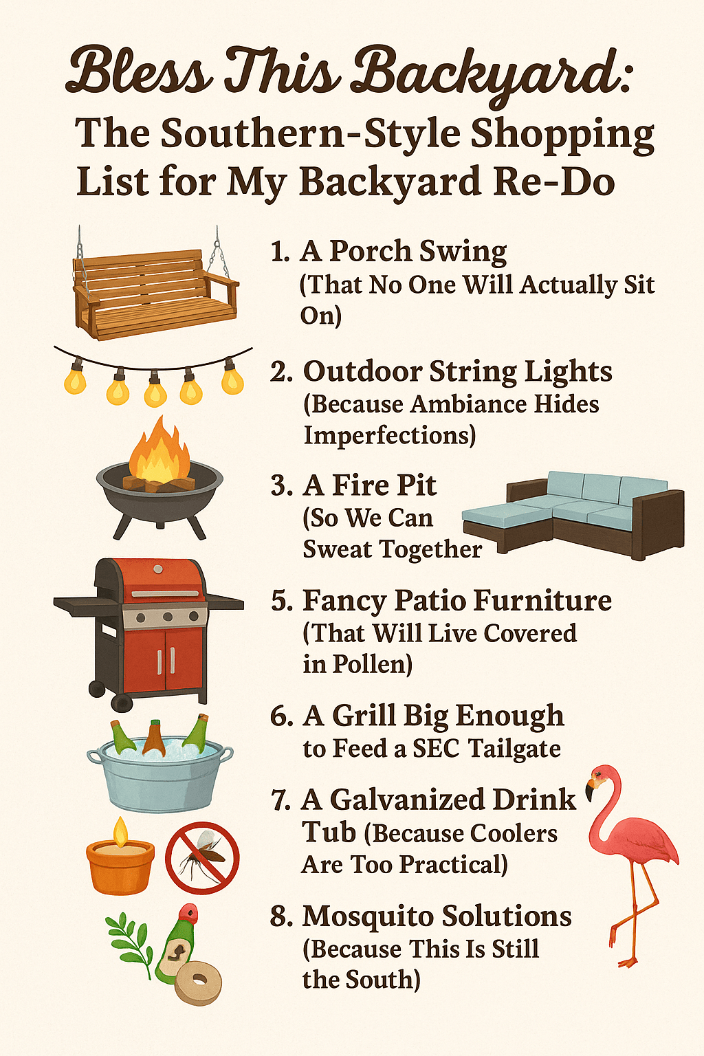 Bless This Backyard: The Southern-Style Shopping List for My Backyard Re-Do - The Monogram Manor