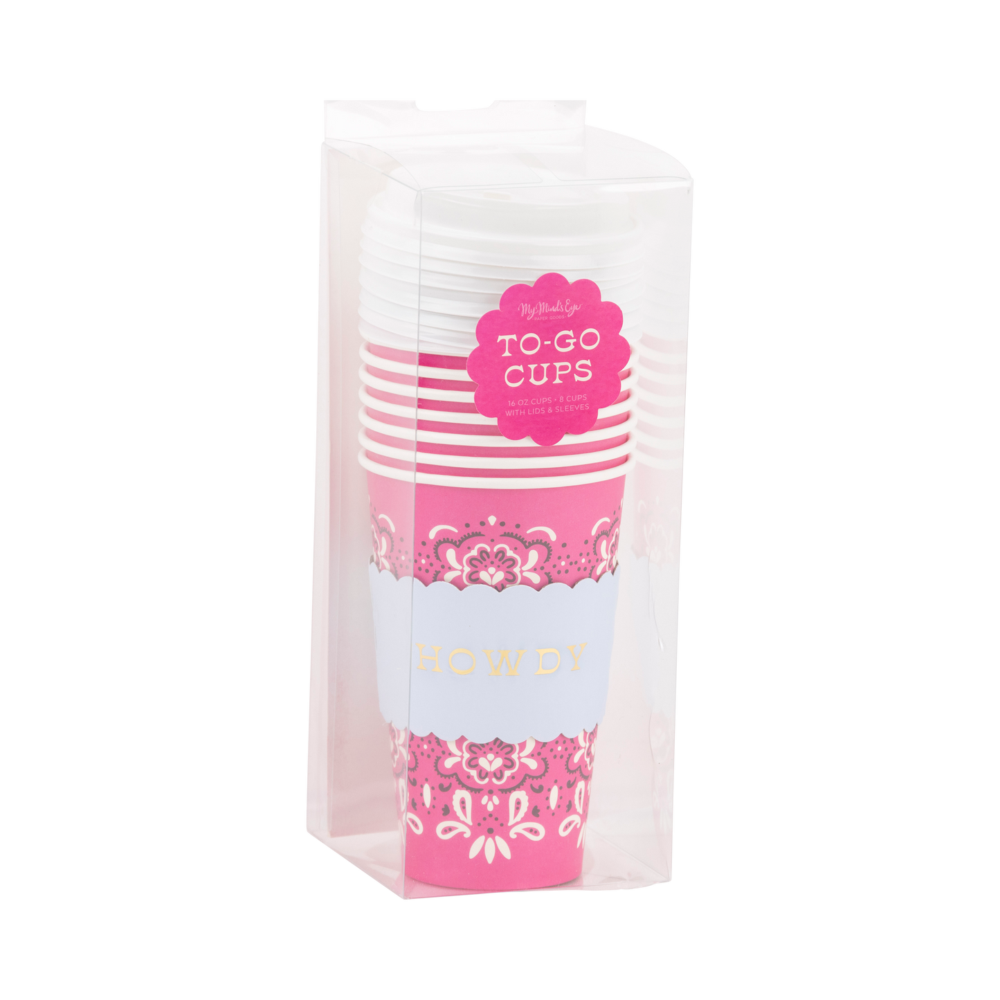PLDSC11 - Cowgirl Pink Bandana To Go Cups