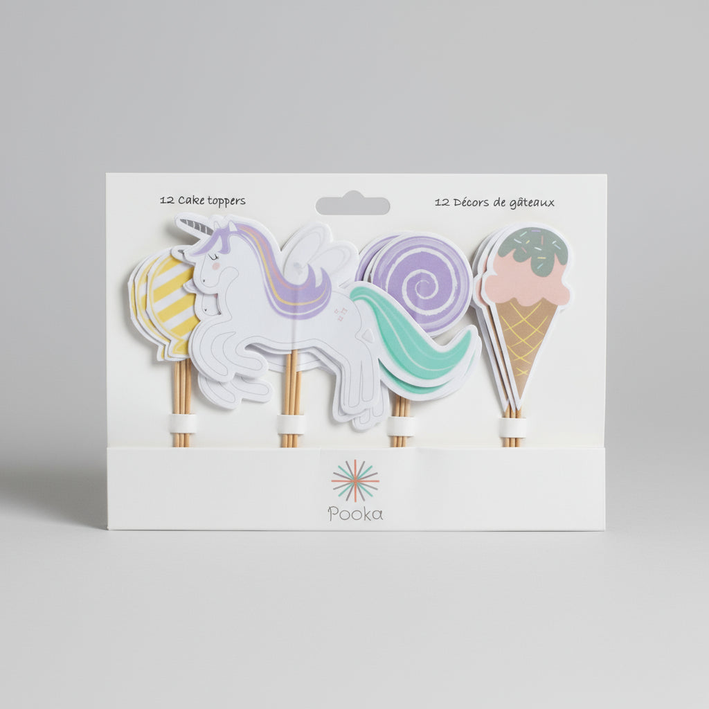 Sweet Unicorn Toppers (Set of 12)