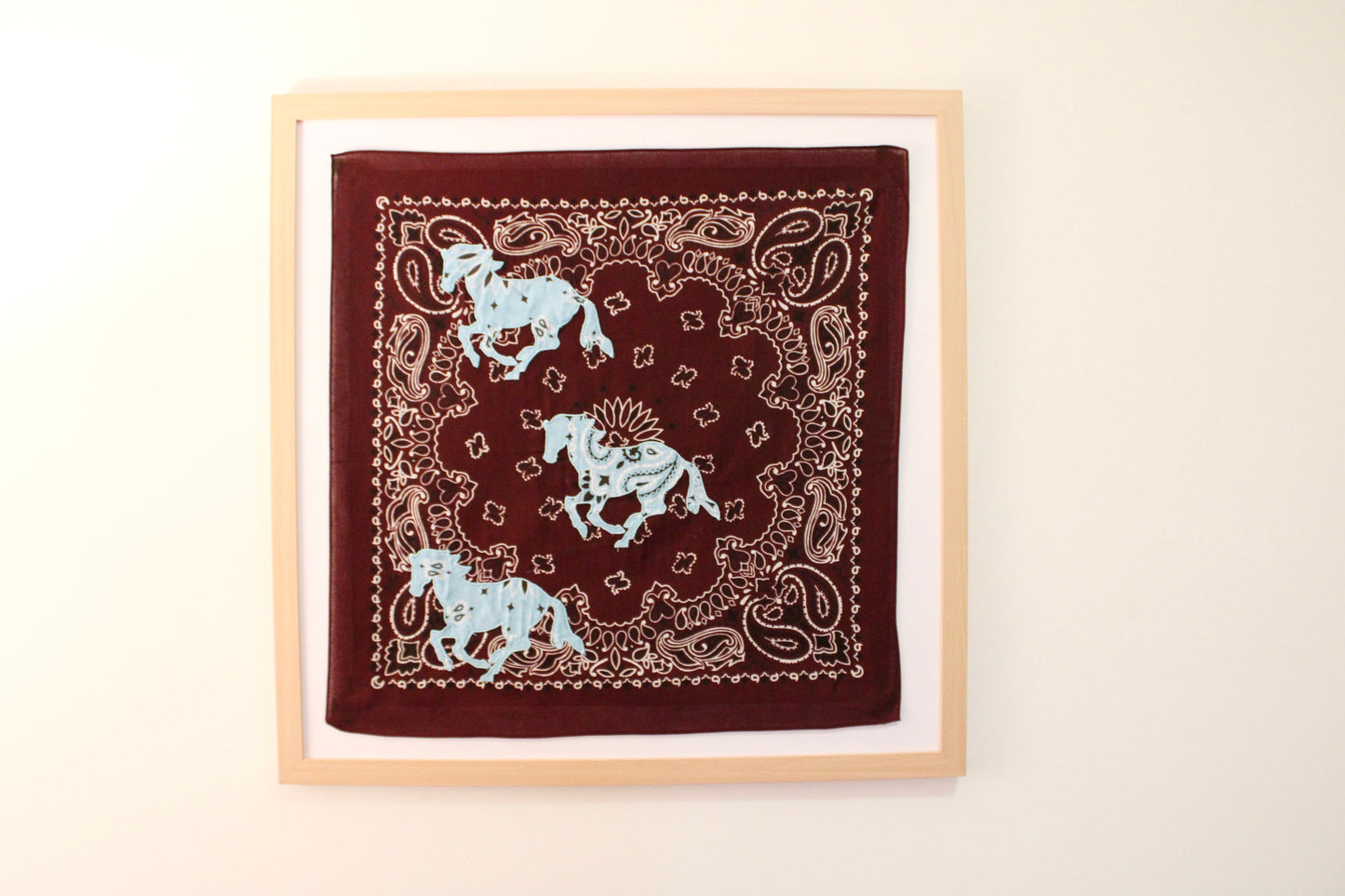 Wild Horses Embroidered Bandana