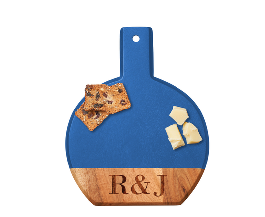 Acacia Bevel Board in Blue | 8" X 9.75" X .6"