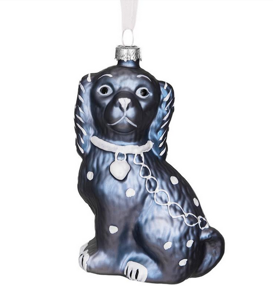 Pearlized Staffordshire Dog Ornament