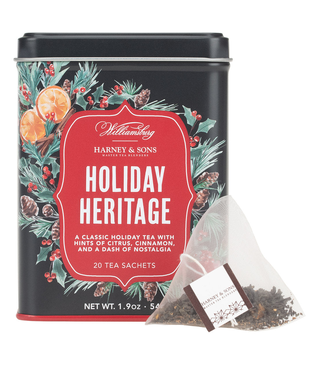 Williamsburg Holiday Heritage Tea, Tin of 20 Sachets
