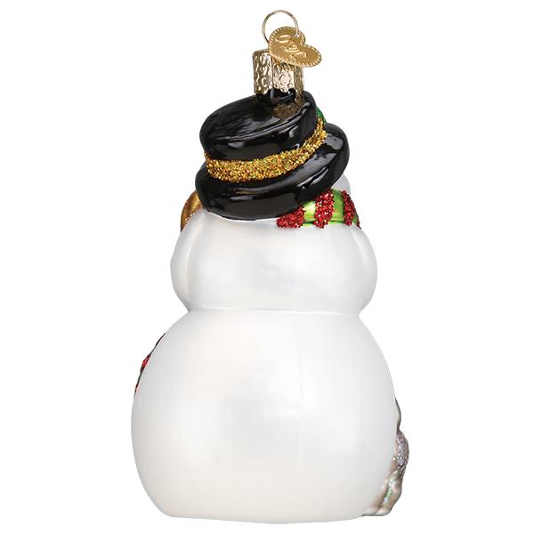 Snowman With Playful Pets