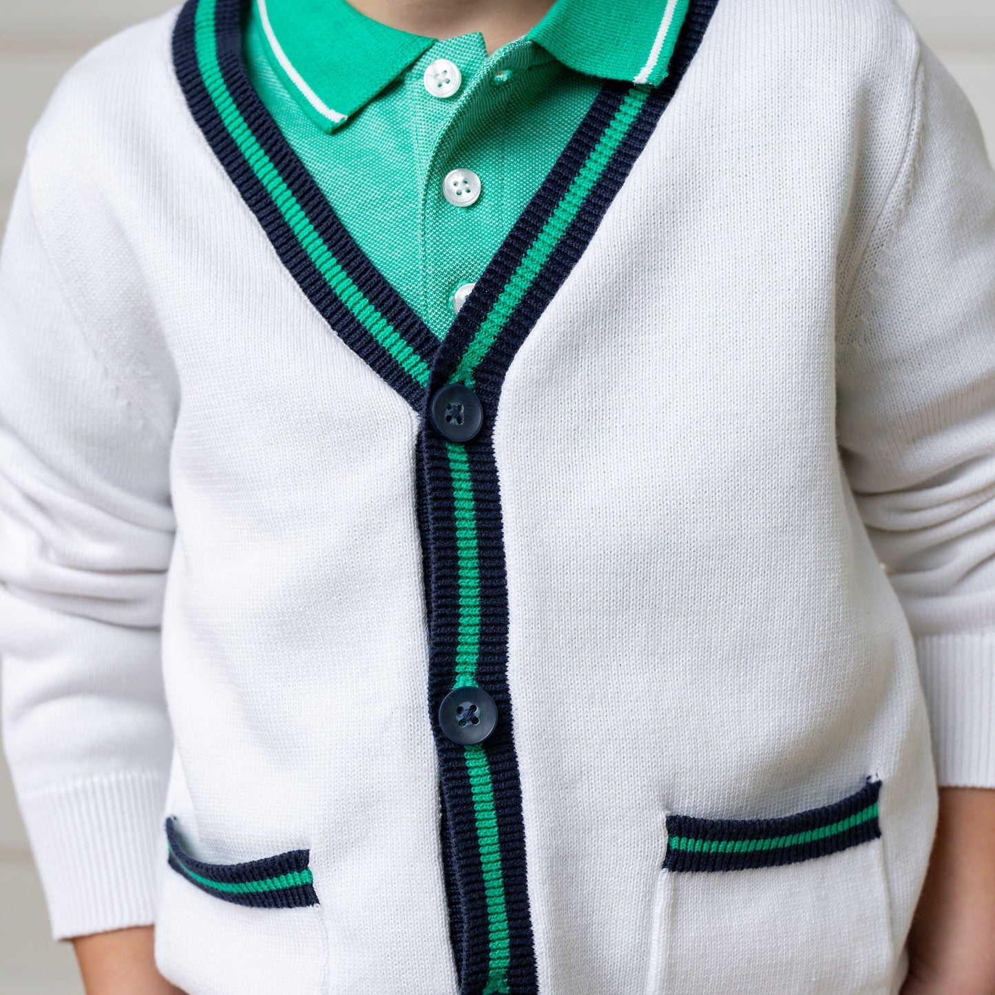 Organic Tipped Cardigan