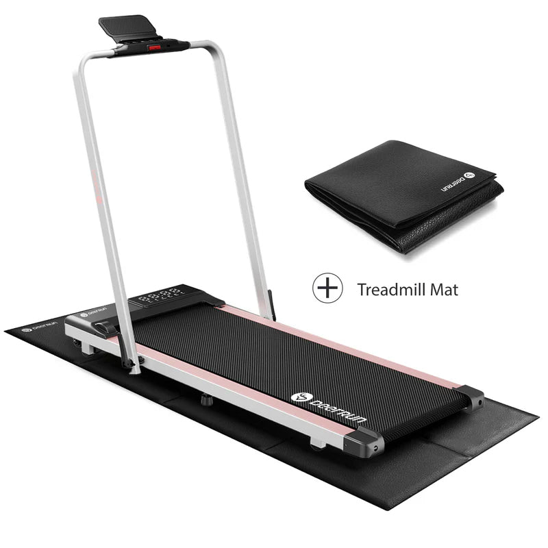 DeerRun A5 Pro Smart 2 in 1 Folding Treadmill Pink with Handrail, 300Lbs