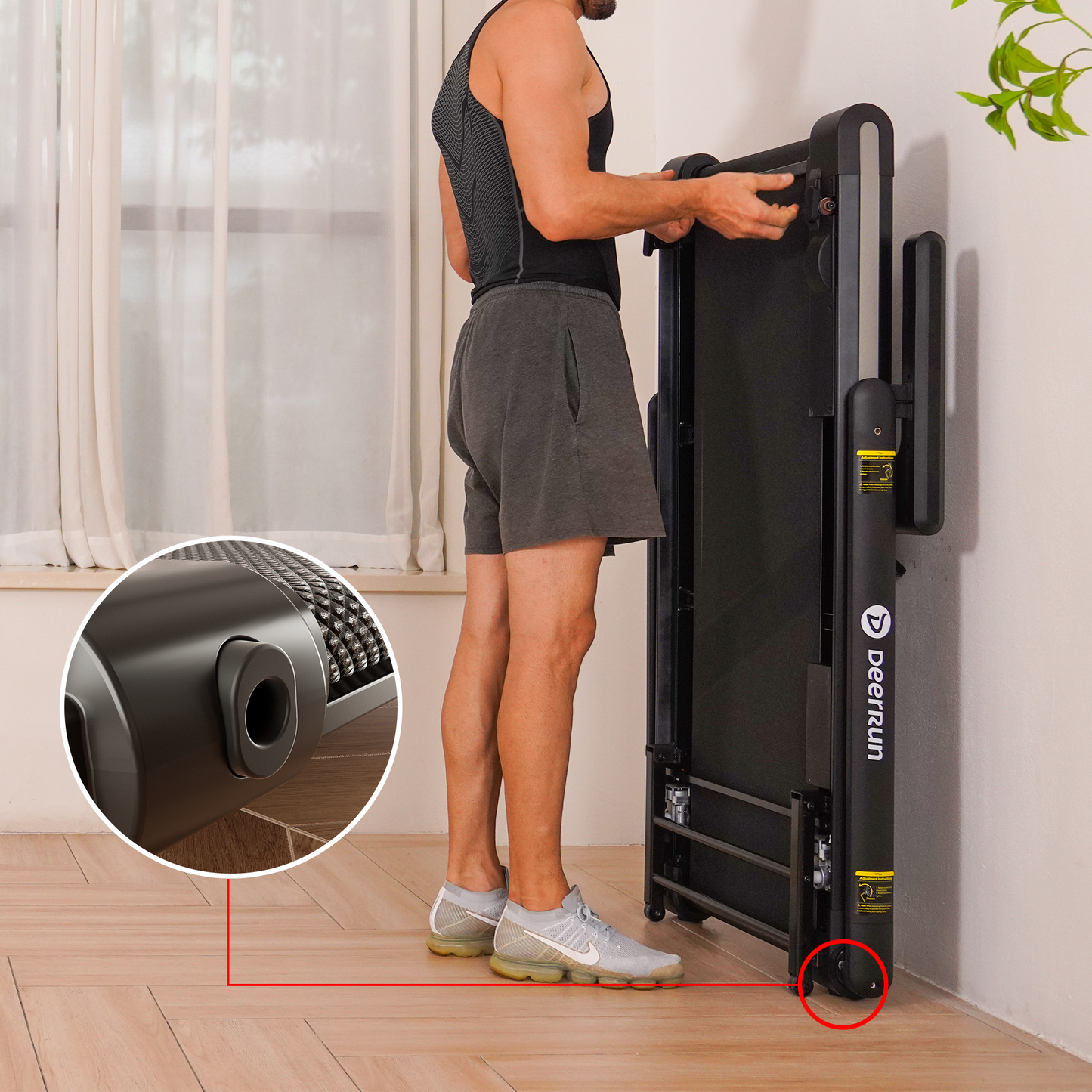 DeerRun X20 Treadmill with 15% Auto Incline Full Running Deck Treadmill | 400Lbs, 11.3Mph