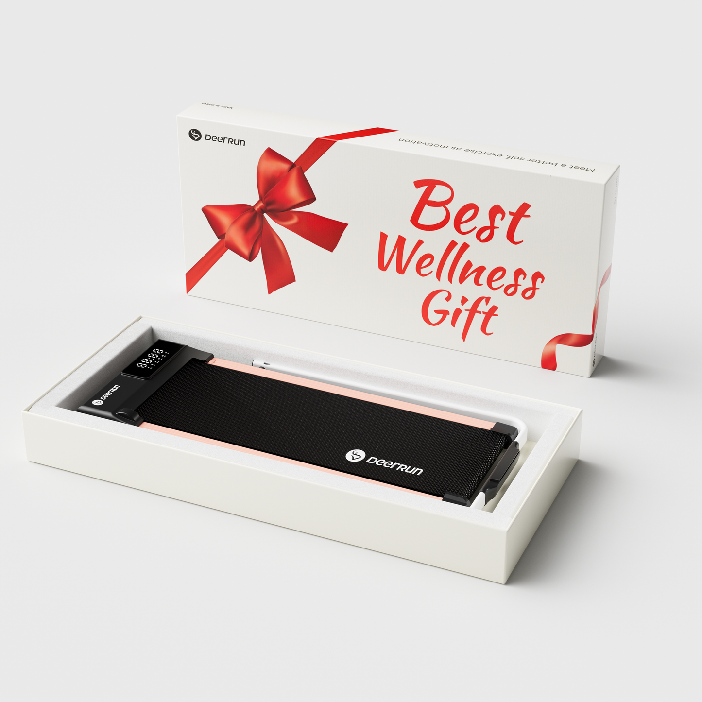 DeerRun A5 Pro Smart 2 in 1 Folding Treadmill Pink with Handrail, 300Lbs