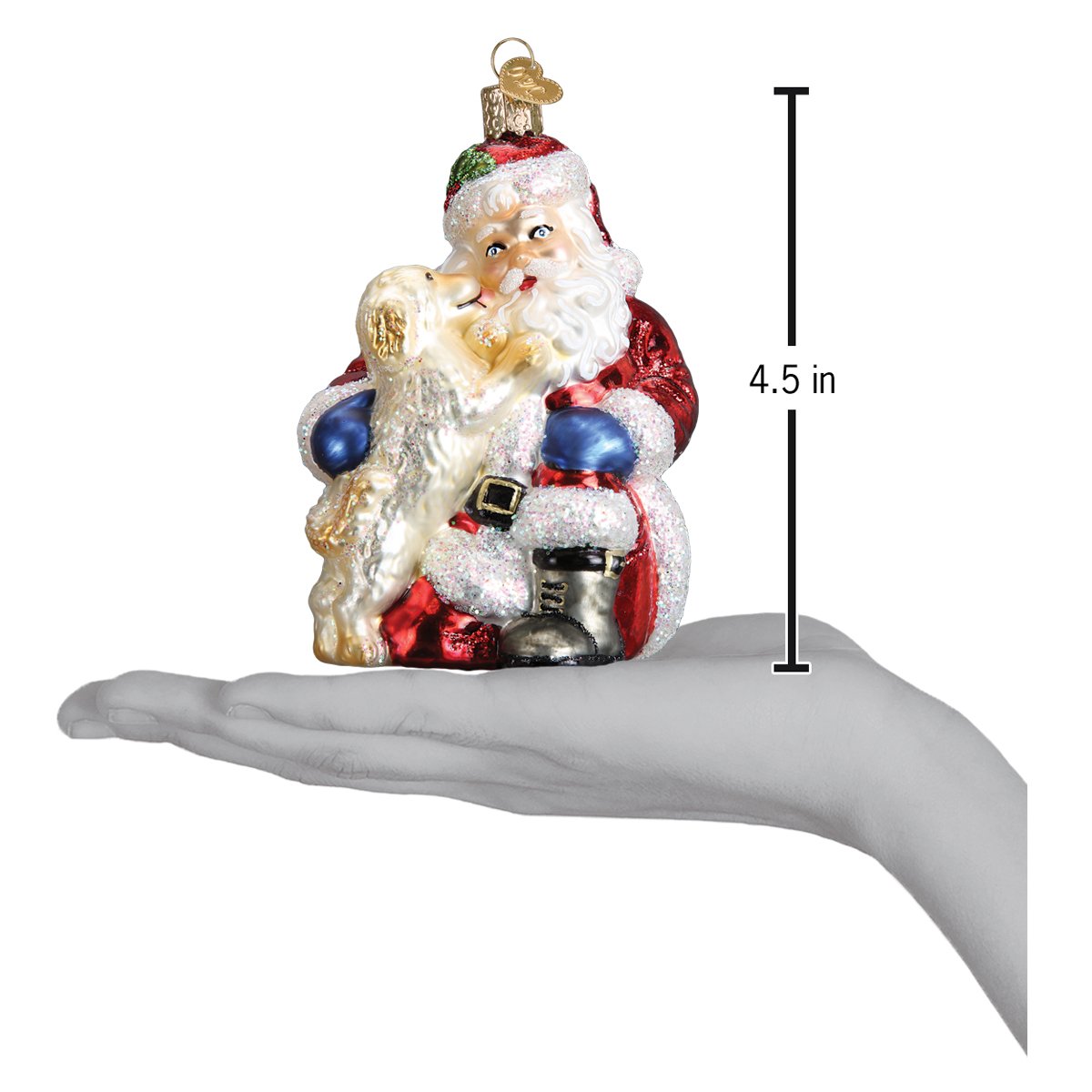 Santa's Puppy Love Ornament