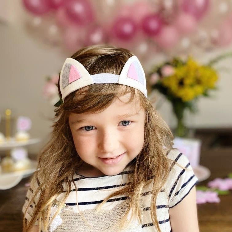 Cat ears felt headband (Set of 4)