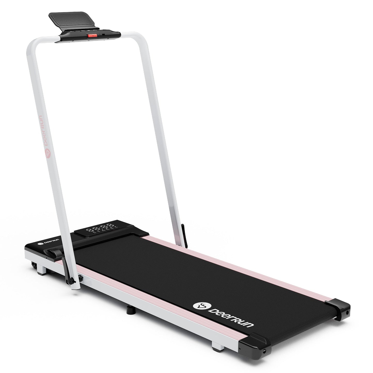 DeerRun A5 Pro Smart 2 in 1 Folding Treadmill Pink with Handrail, 300Lbs