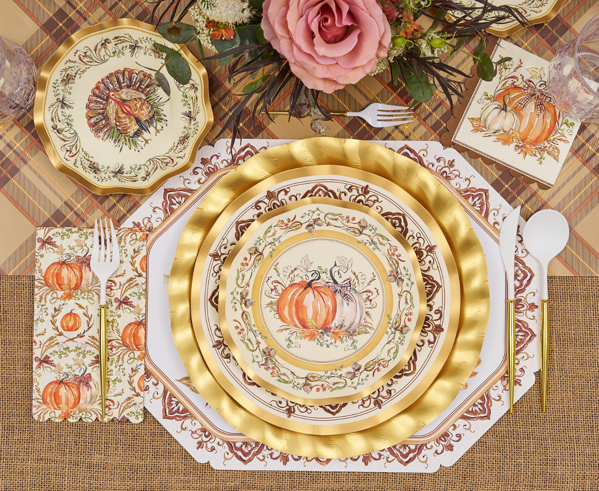 Turkey & Gourds Cocktail Napkins/26pk