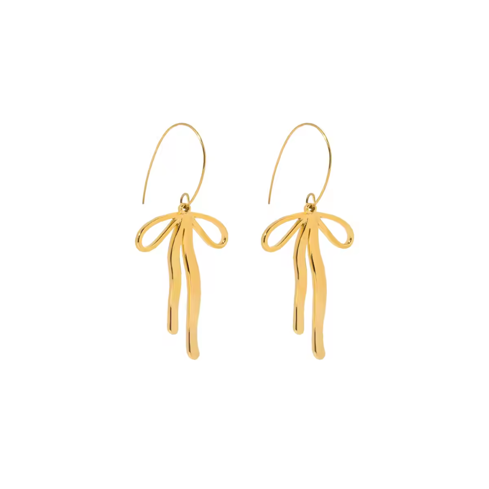 Willow Bow Drop Earrings ~ Deep South Originals