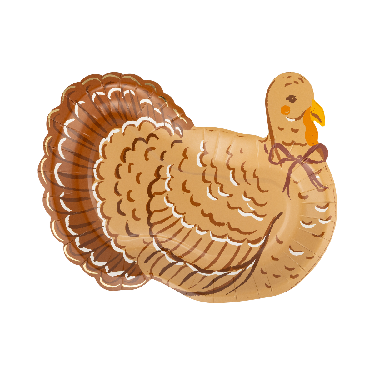 HRV1340 - Harvest Turkey Shaped Paper Plates