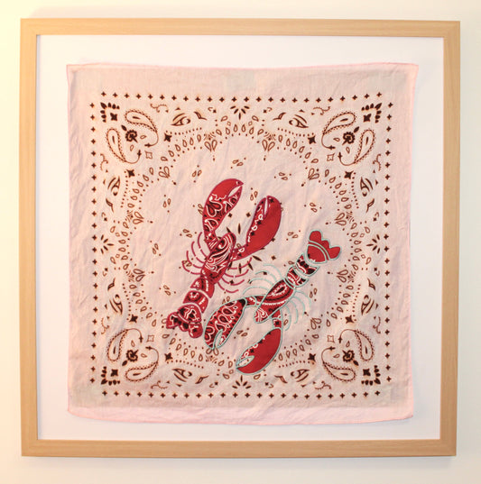 Twin Lobsters Bandana Embroidered Bandana