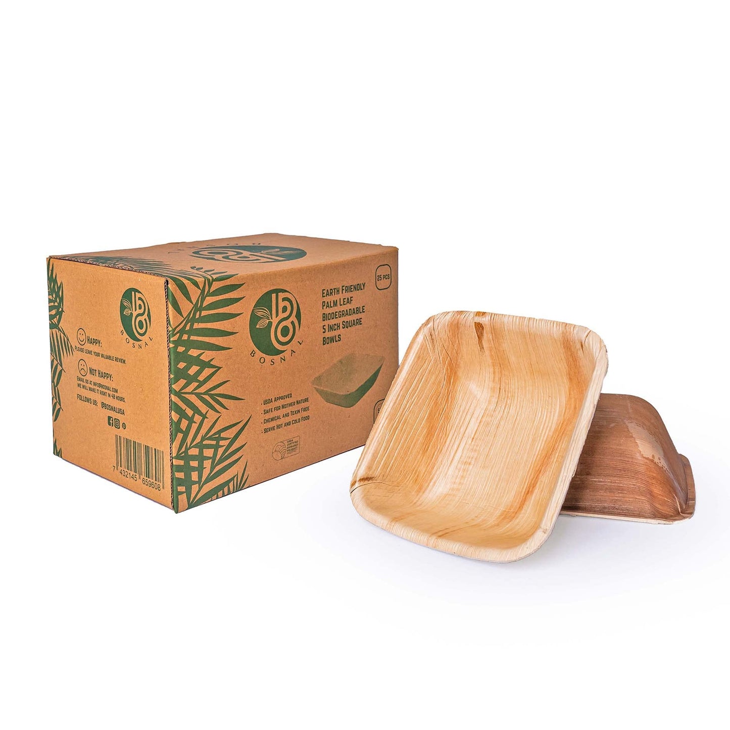 BOSNAL Palm Leaf Plates