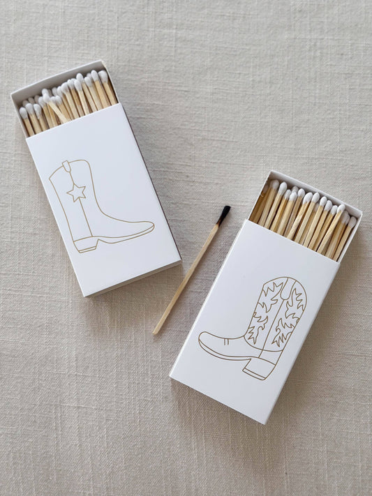 White Oversized Cowboy Boot Matches