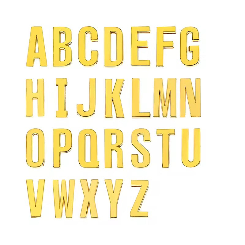 Scarf Slide Letters ~ Gold