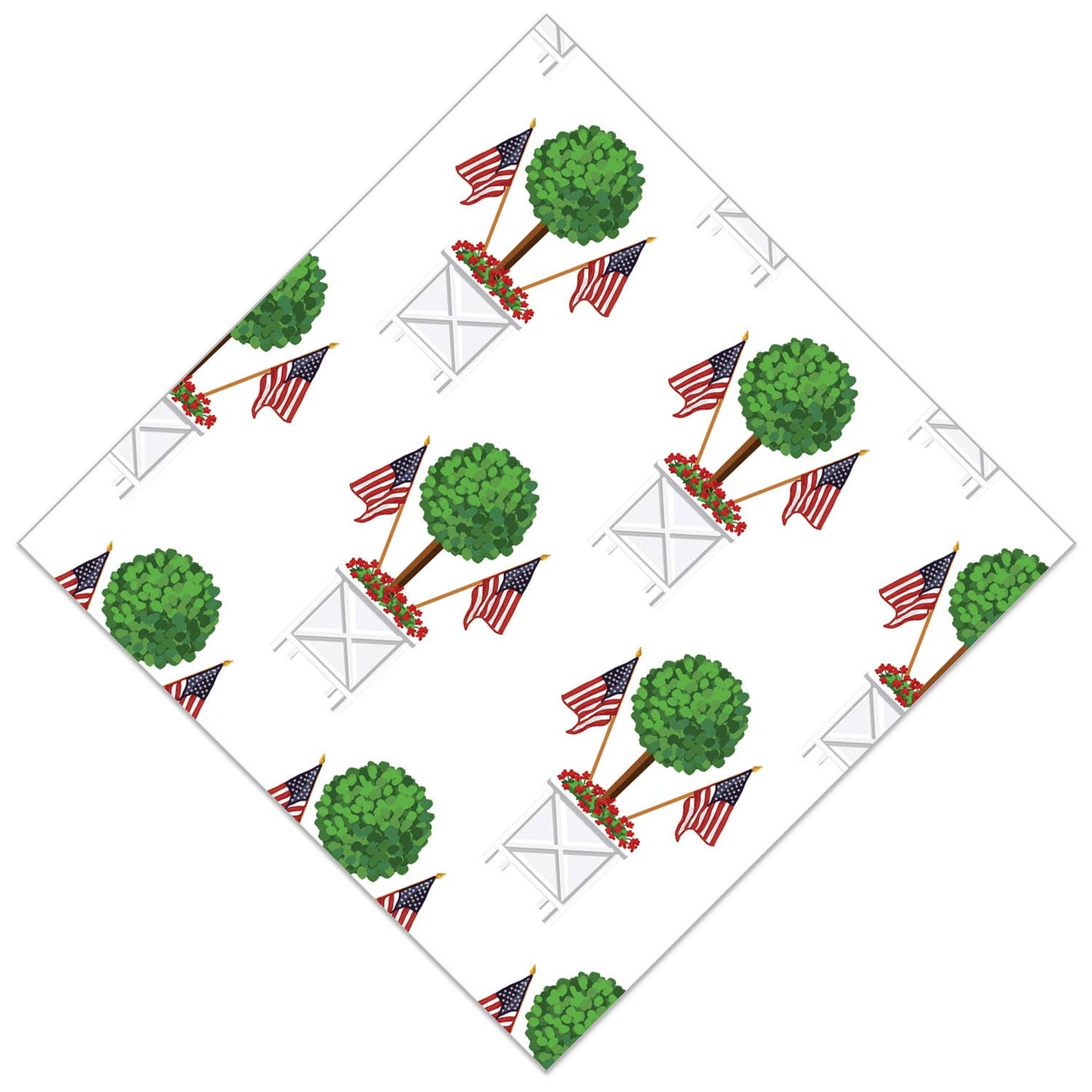 Paper Cocktail Napkins | Patriotic Topiary