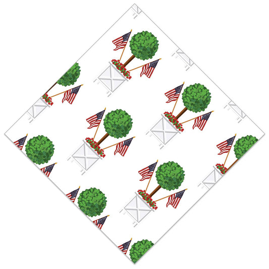 Paper Cocktail Napkins | Patriotic Topiary