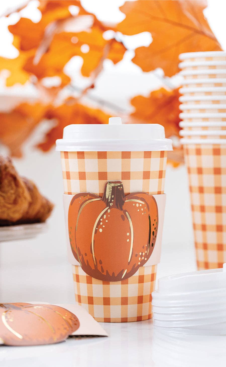 PLTG622x - Pumpkin Plaid To Go Cup