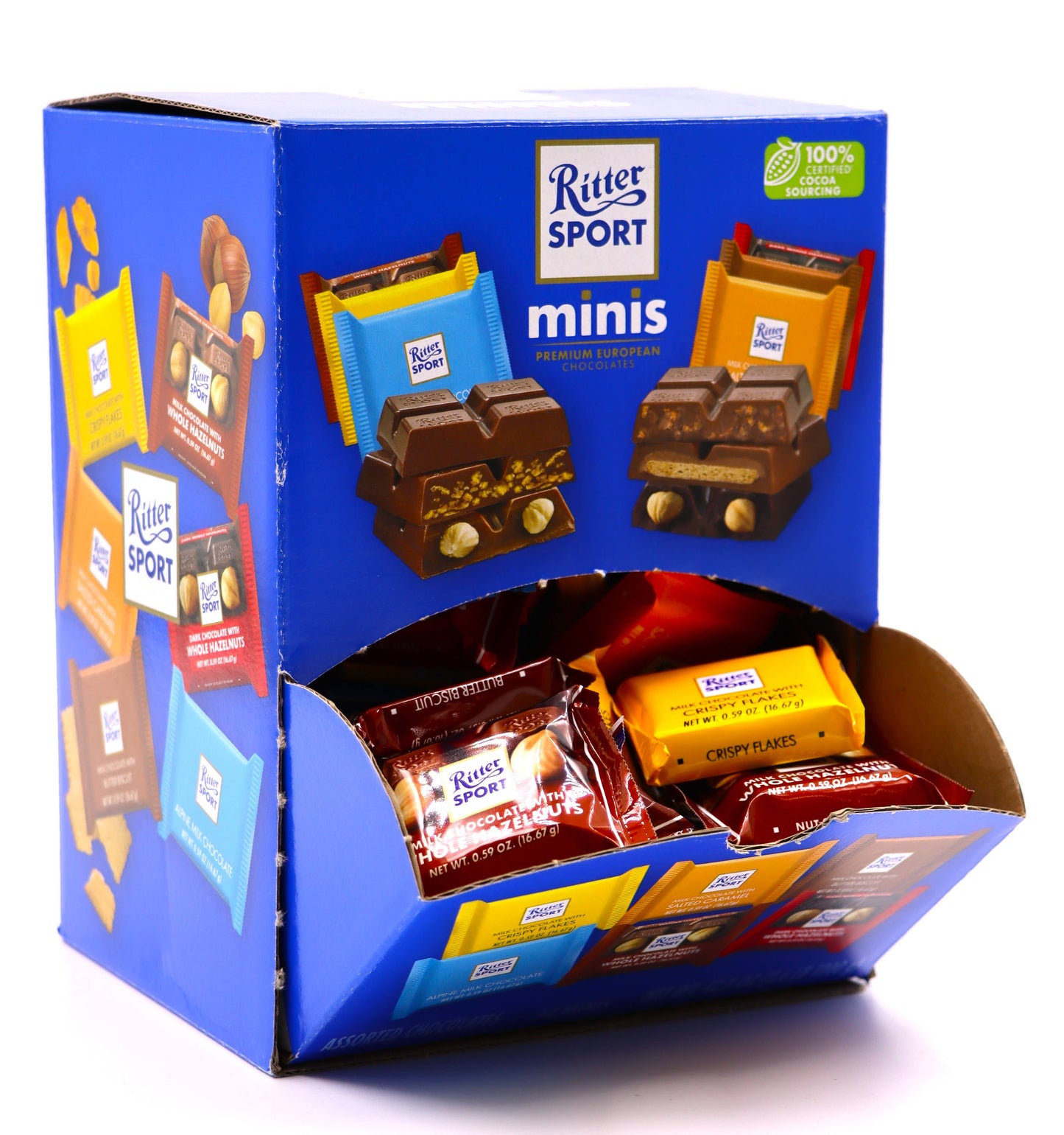 Ritter Sport Assorted Mini Chocolate Squares, 72ct display