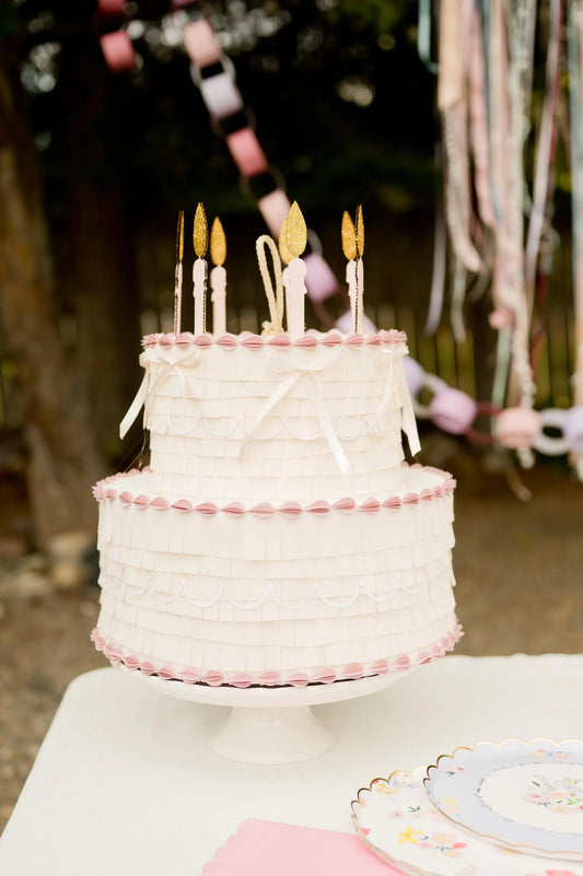 🎂 Birthday Cake Piñata – Handmade 24” Party Cake Decoration, Candy Holder