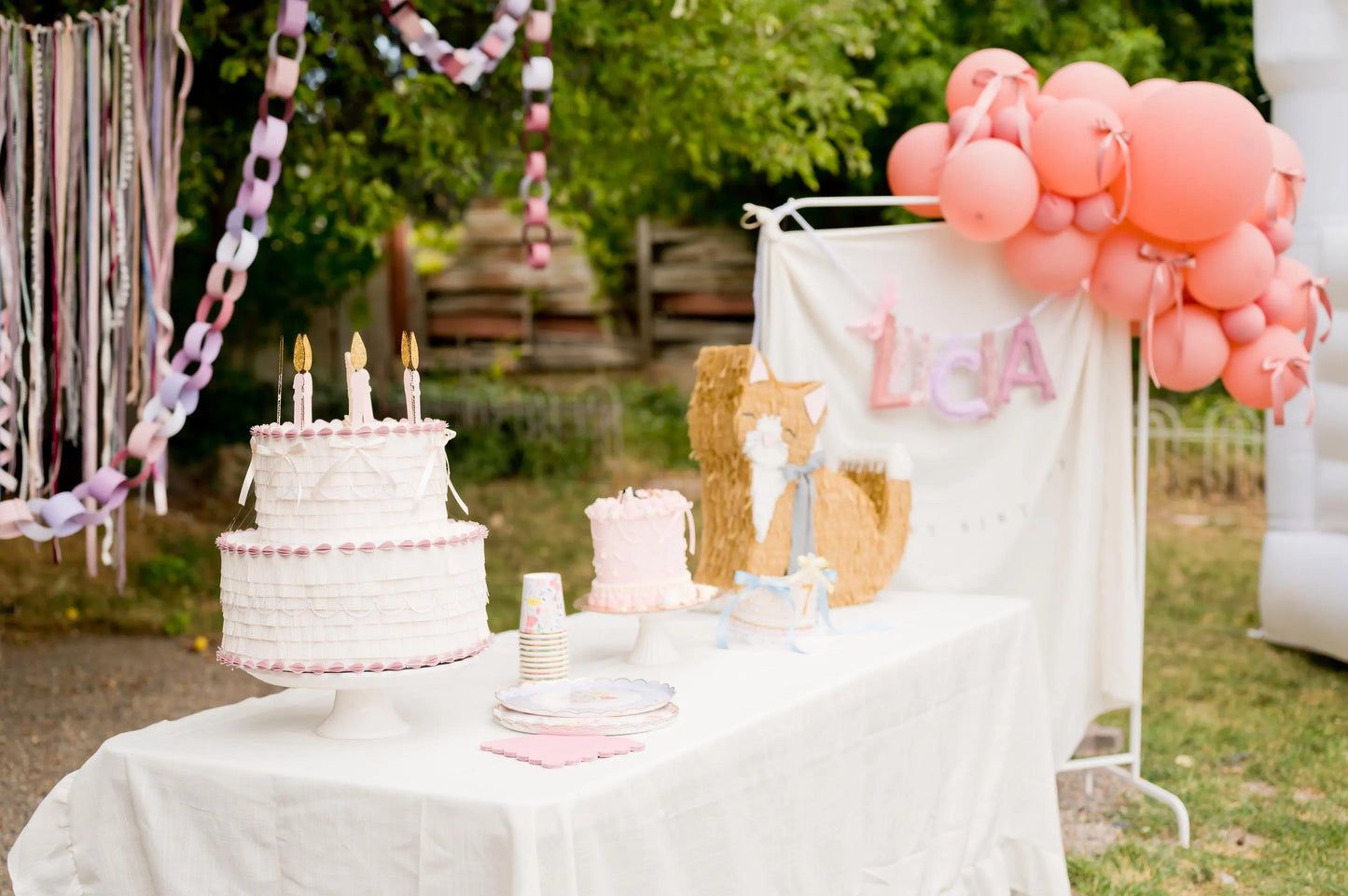 🎂 Birthday Cake Piñata – Handmade 24” Party Cake Decoration, Candy Holder