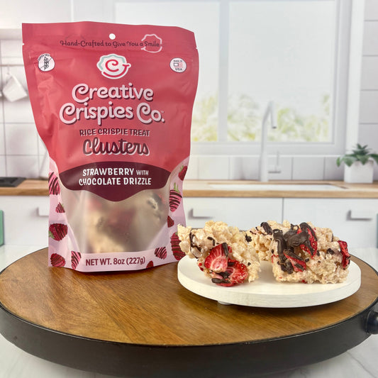 "Clusters" Chocolate Covered Strawberry Crispie Mix Clusters