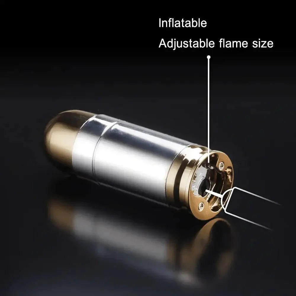 Bullet-Shaped Torch Lighter, 3-Inch, Blue Flame