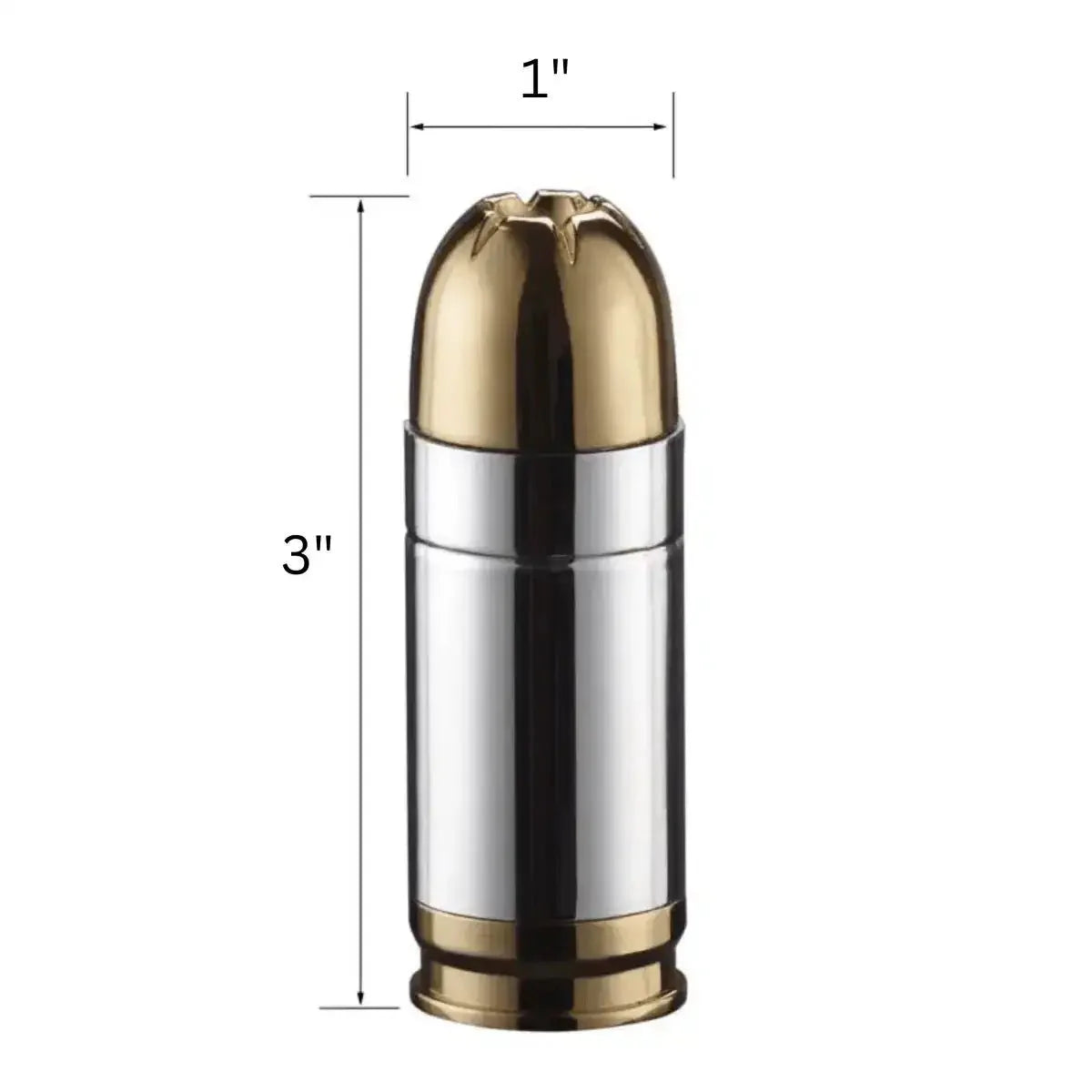 Bullet-Shaped Torch Lighter, 3-Inch, Blue Flame