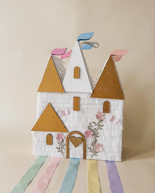 🏰 Enchanted Castle Piñata – Handmade 24” Princess Party Decoration, Candy Holder